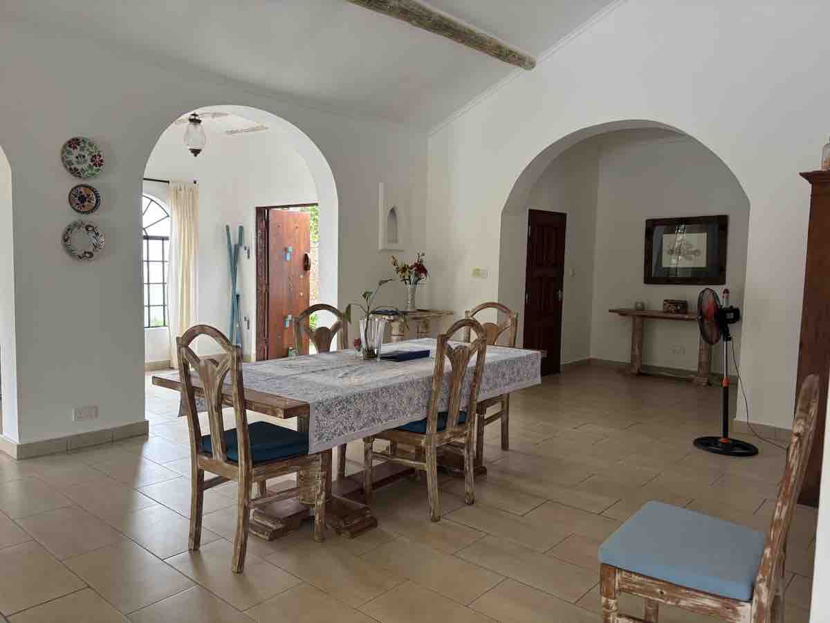 Open living space at Mwanana House Watamu